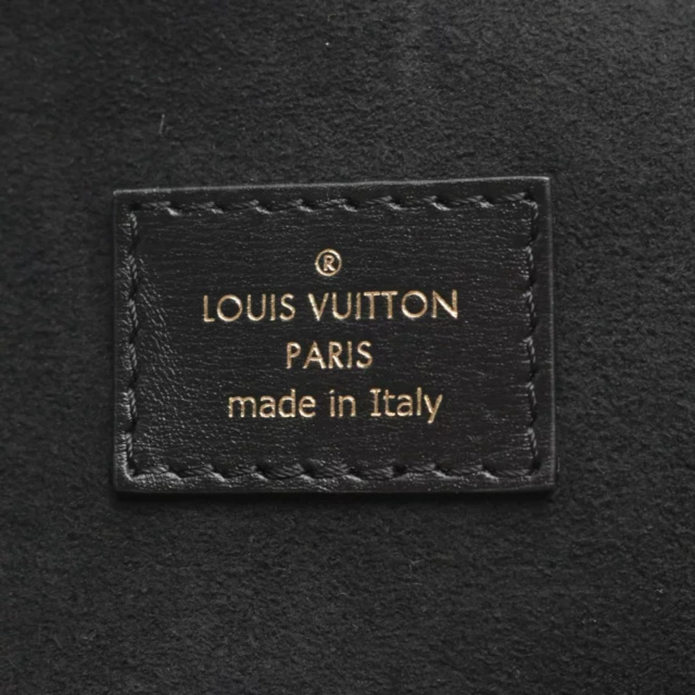Louis Vuitton Vanity Handbag Leather Monogram Ink Black View 4